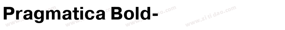 Pragmatica Bold字体转换